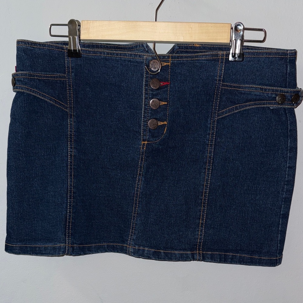 Dark Blue Denim Mini Skirt
